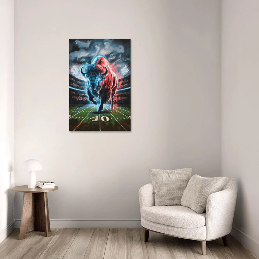 Buffalo Bills Football Pride - Canvas Wall Art - Sofa - 24x36