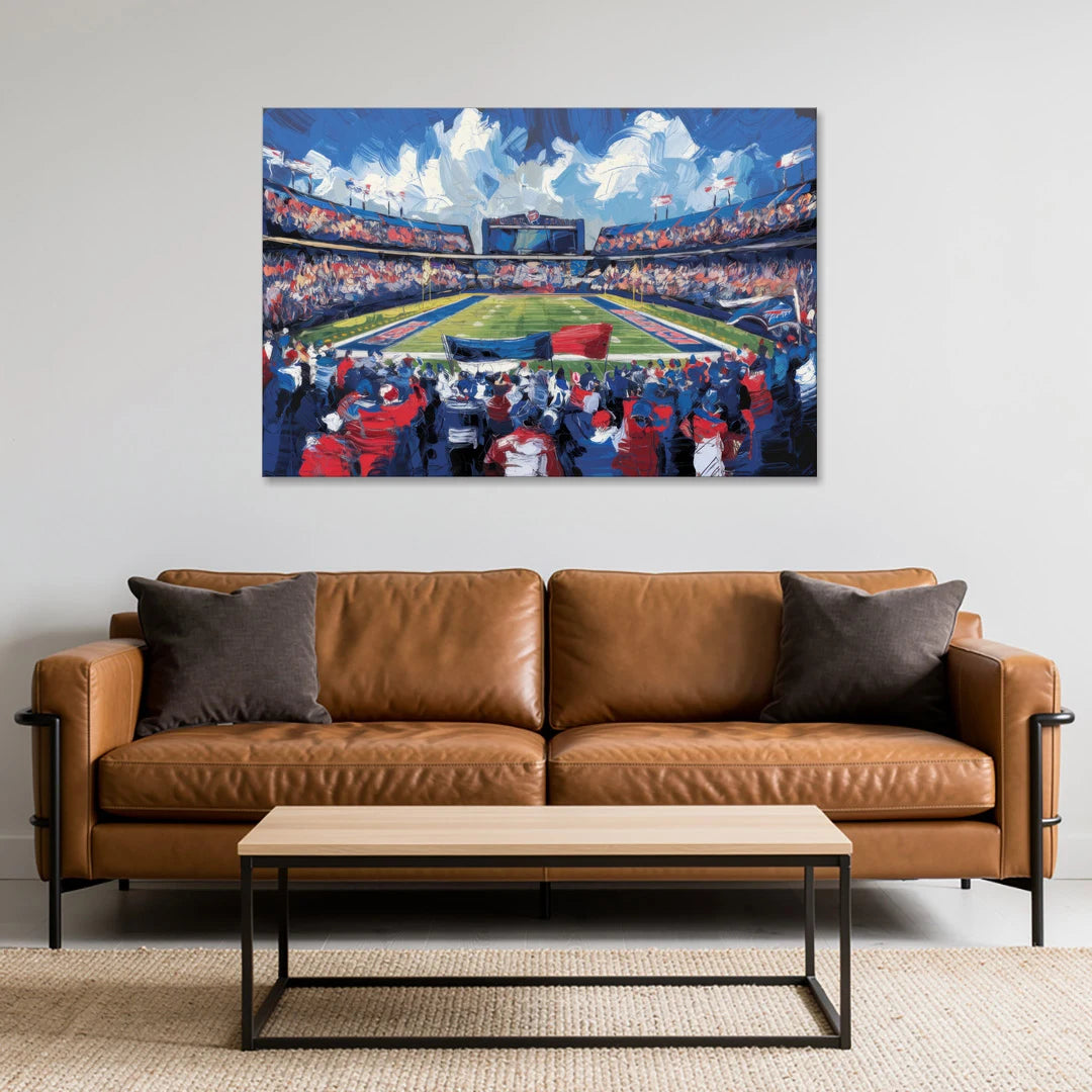 Buffalo Bills Stadium Energy - Canvas Wall Art - Sofa - 48x32
