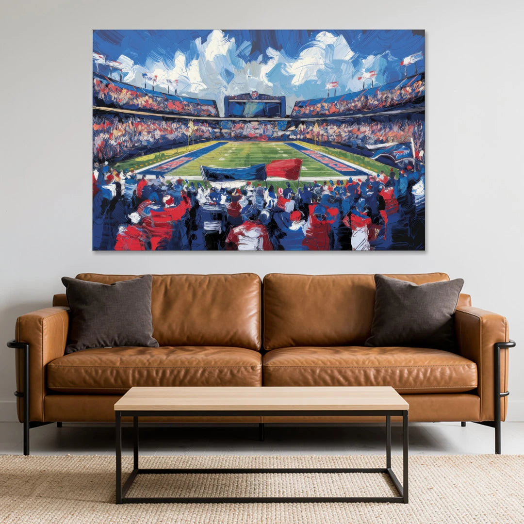 Buffalo Bills Stadium Energy - Canvas Wall Art - Sofa - 60x40