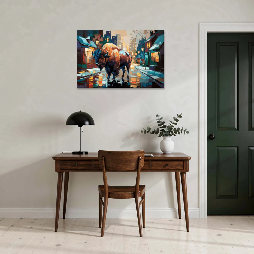 Buffalo Elmwood Village Vibes - Canvas Wall Art - Office - 36x24