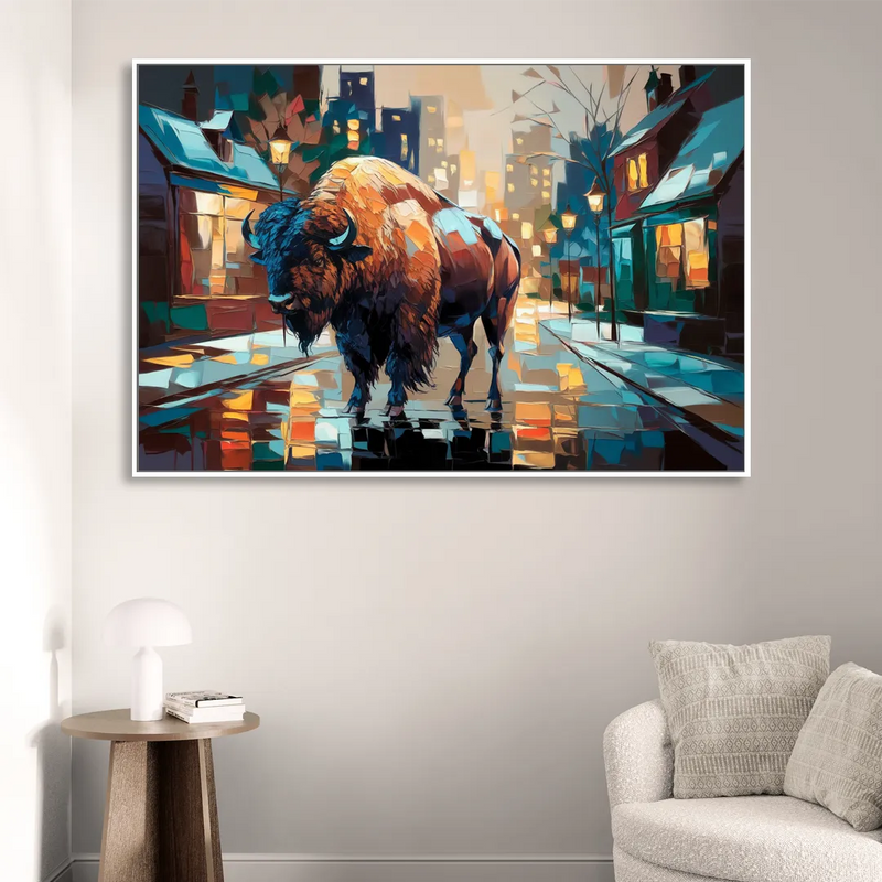 Buffalo Elmwood Village Vibes Living Room - White Canvas Wall Art