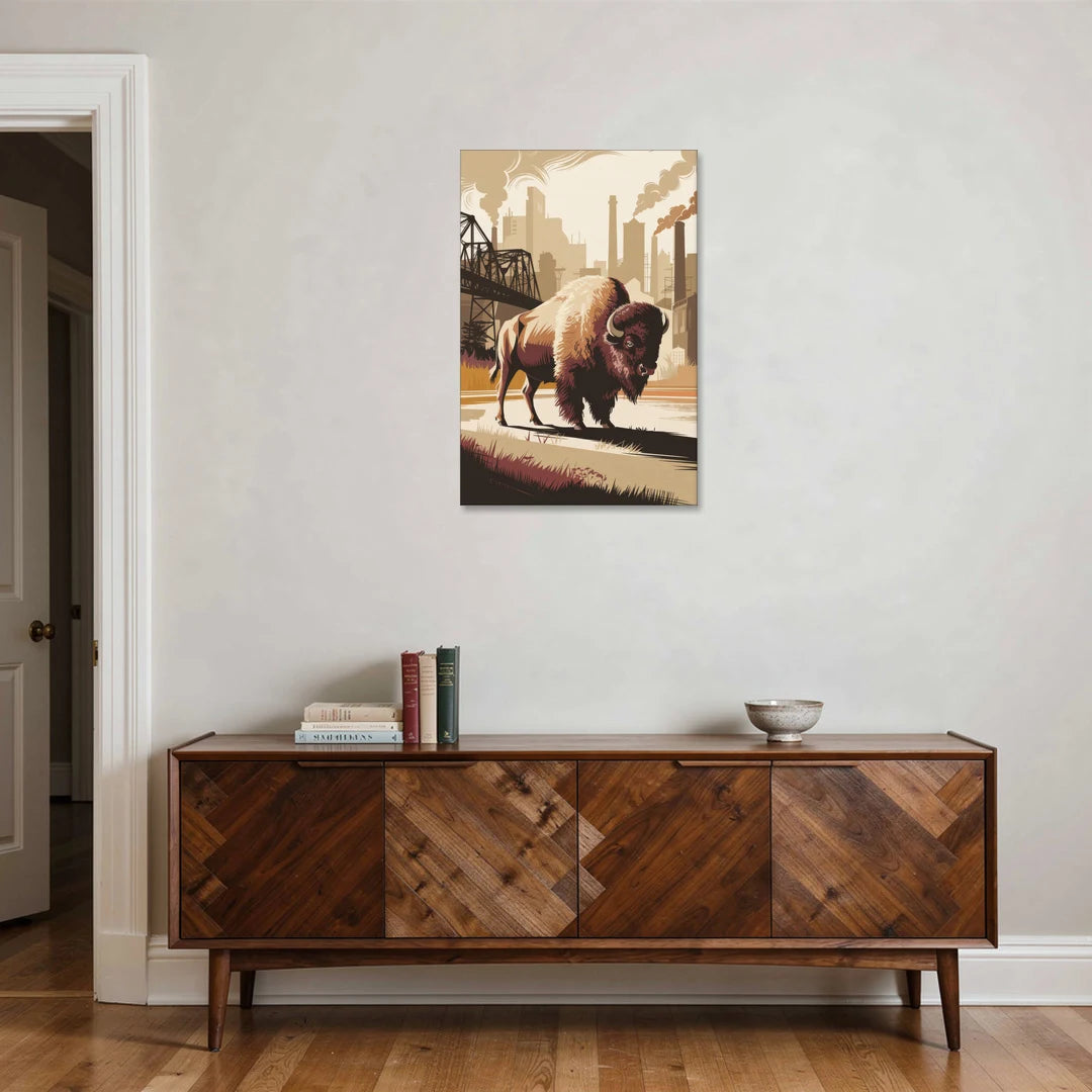 Buffalo Industrial Heritage - Canvas Wall Art - Coffee Table - 24x36