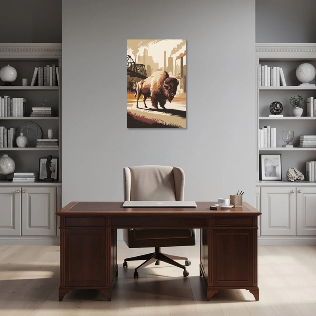Buffalo Industrial Heritage - Canvas Wall Art - Office - 24x36