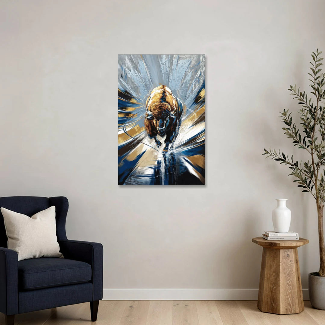 Buffalo Sabres Team Spirit - Canvas Wall Art - Sofa - 24x36