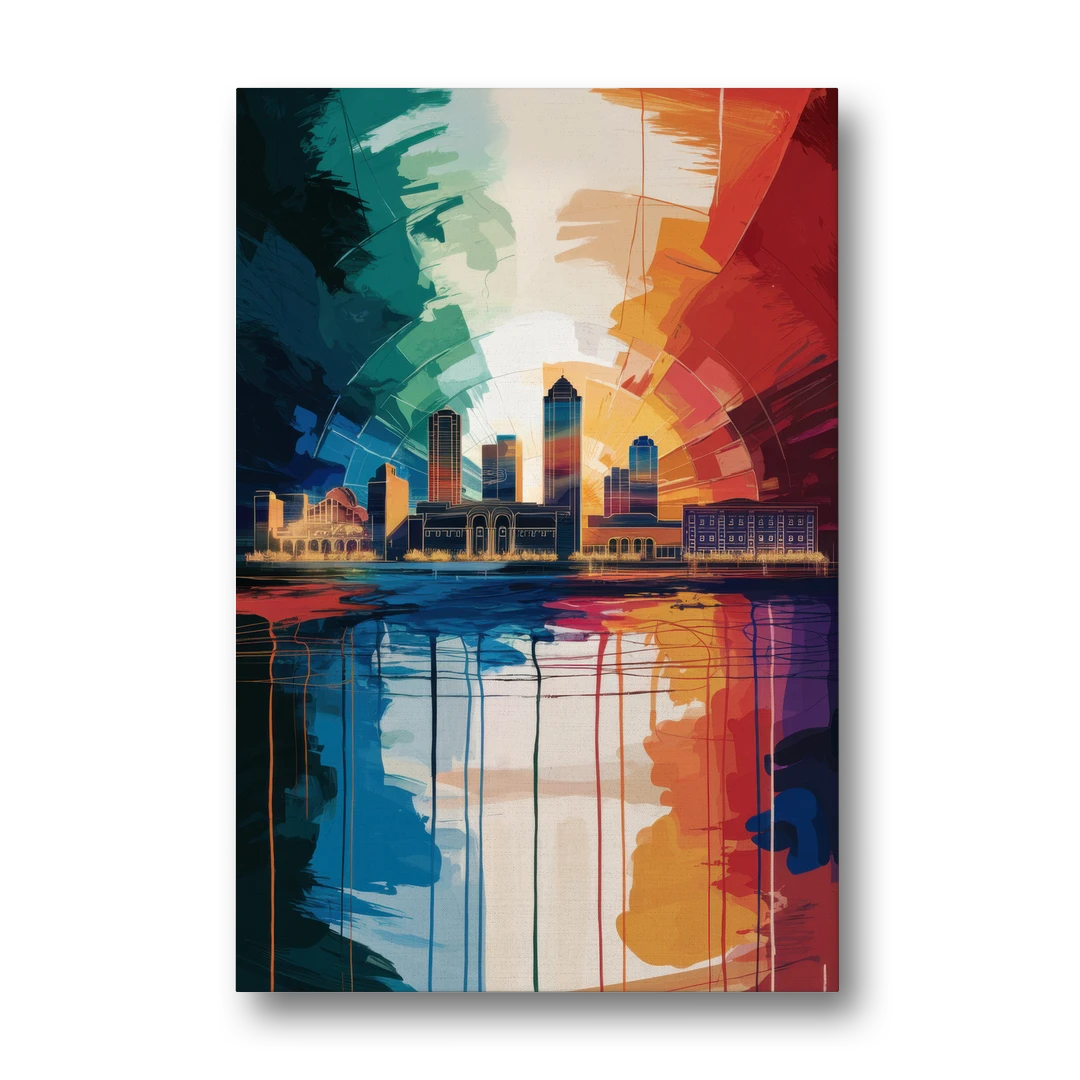 Buffalo Skyline Panorama - Canvas Wall Art - Front