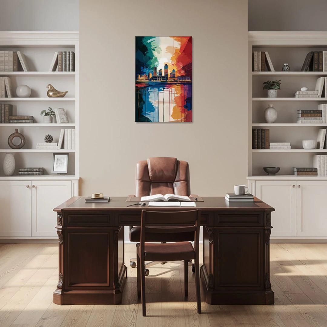 Buffalo Skyline Panorama - Canvas Wall Art - Office - 24x36