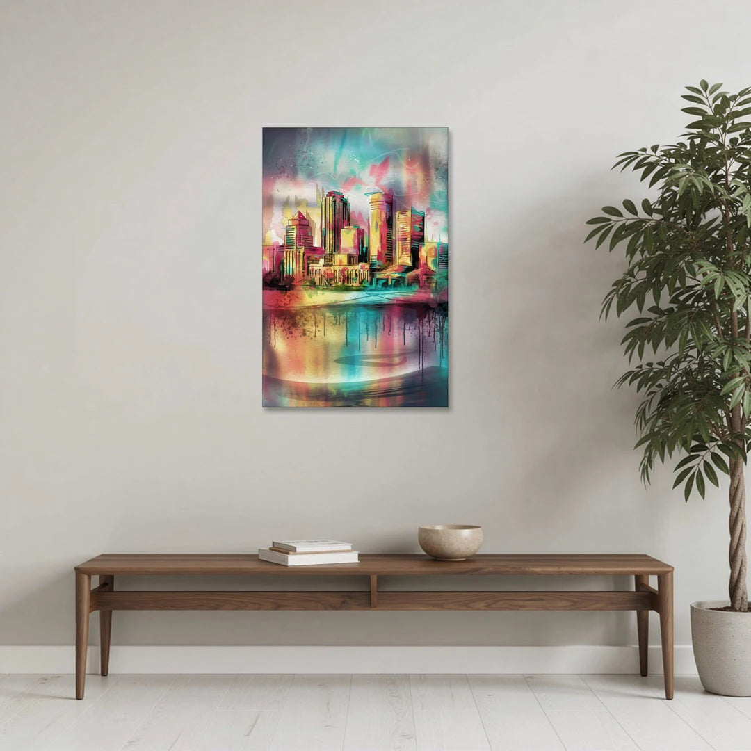 Buffalo Skyline and River - Canvas Wall Art - Coffee Table - 24x36
