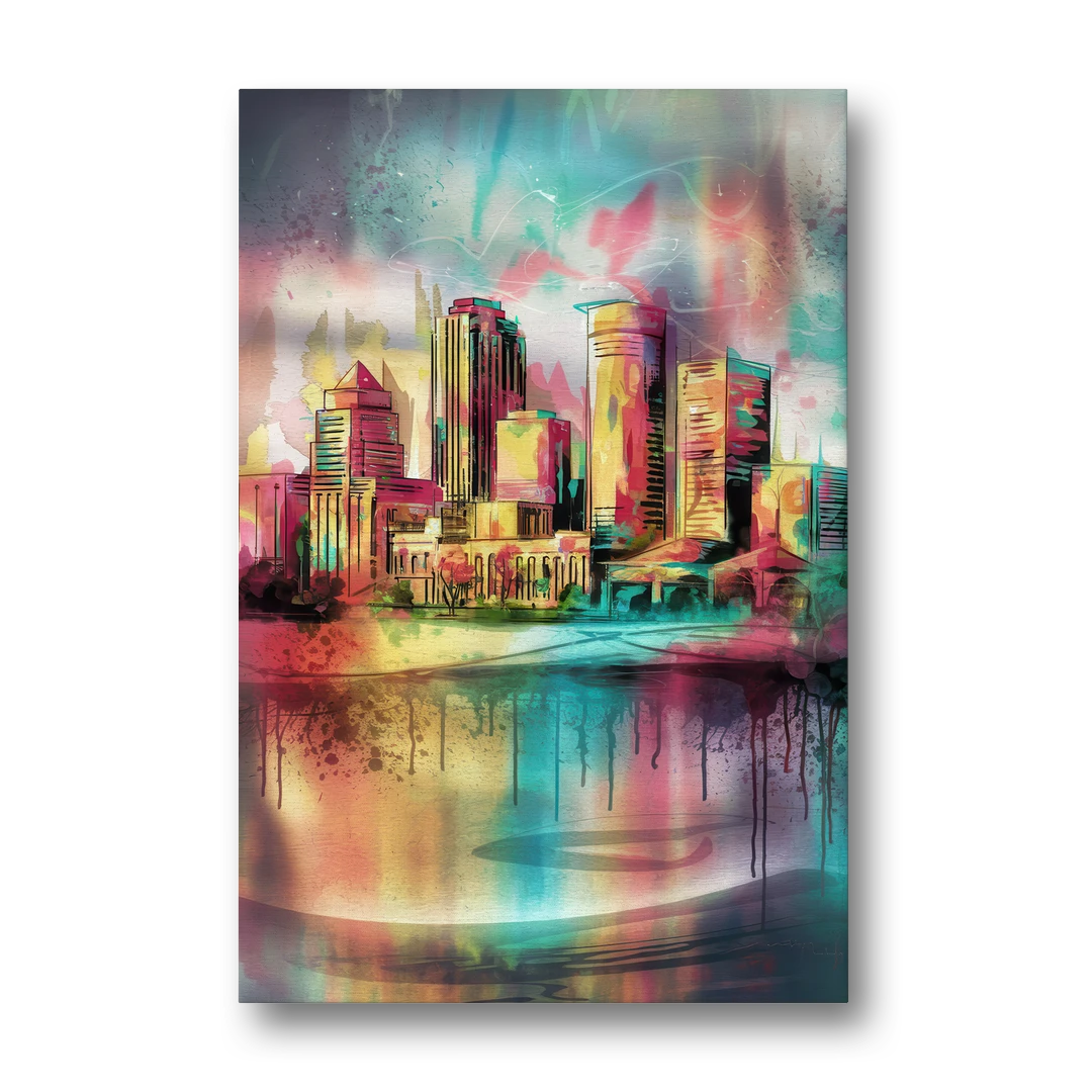Buffalo Skyline and River - Canvas Wall Art - Front