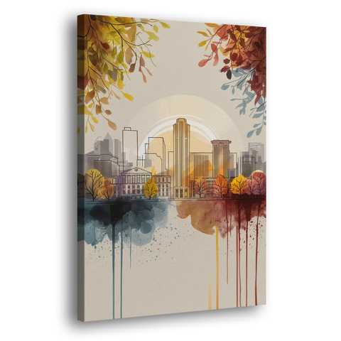Buffalo Skyline in Autumn - Canvas Wall Art