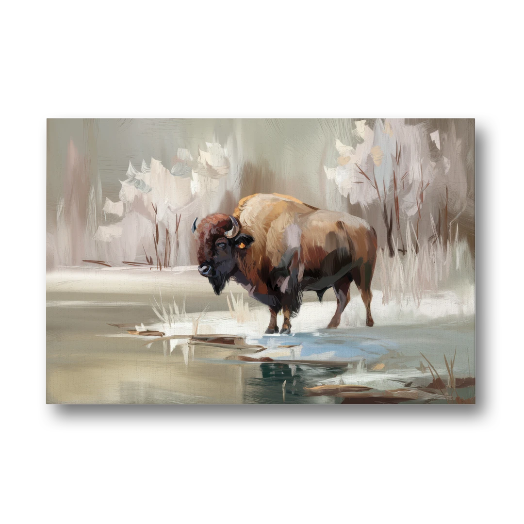 Buffalo Waterfront Serenity - Canvas Wall Art - Front