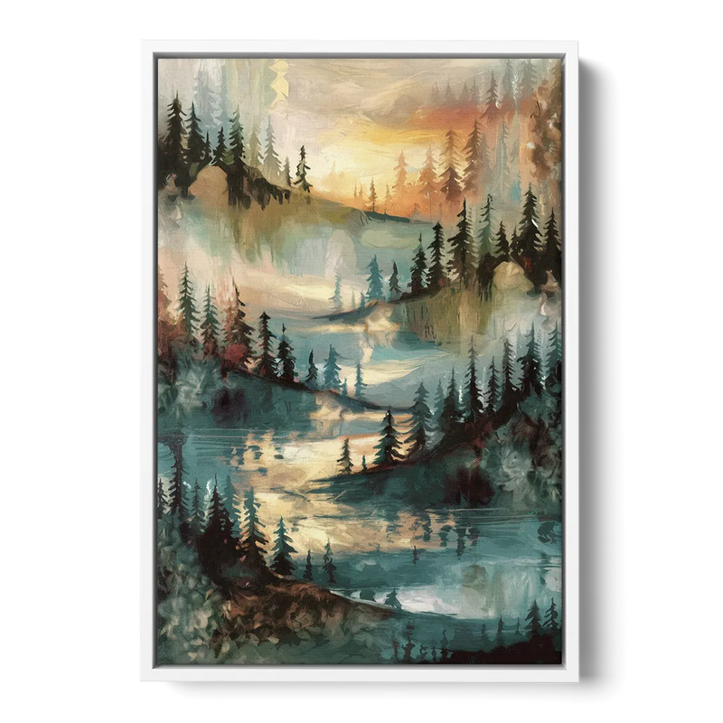 Burlington Captivating Landscapes Front - White Canvas Wall Art