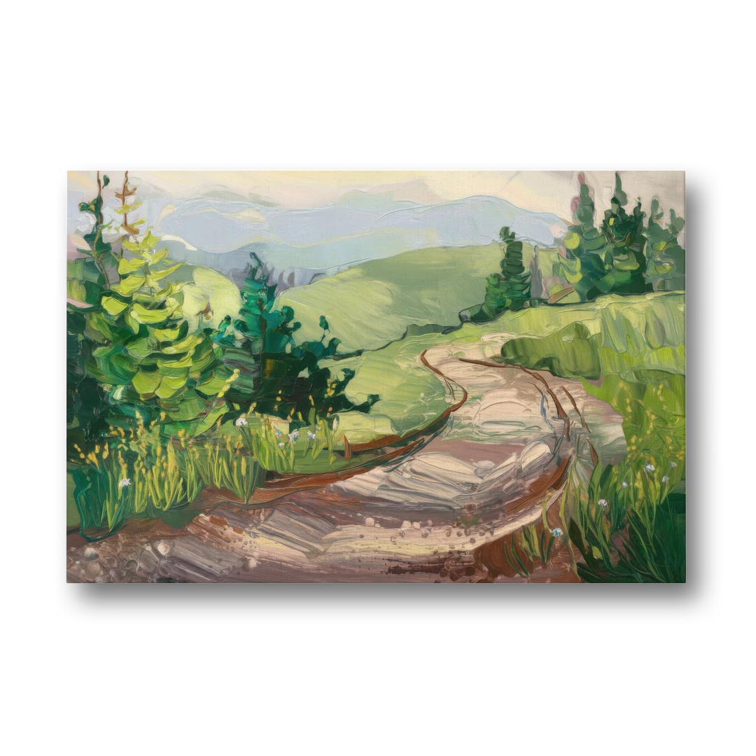 Burlington Green Mountain Trails - Canvas Wall Art - Front