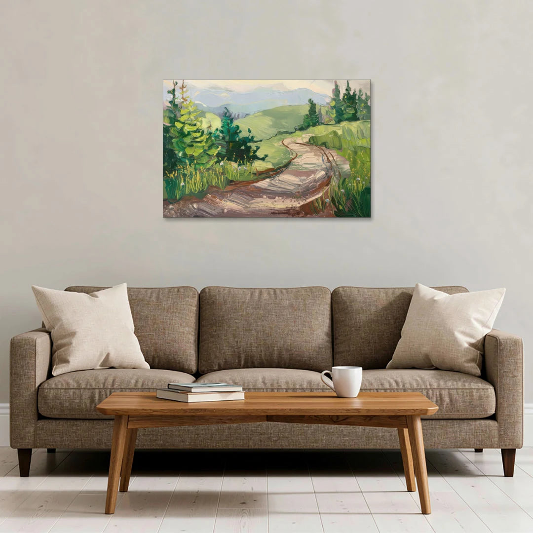 Burlington Green Mountain Trails - Canvas Wall Art - Sofa - 36x24