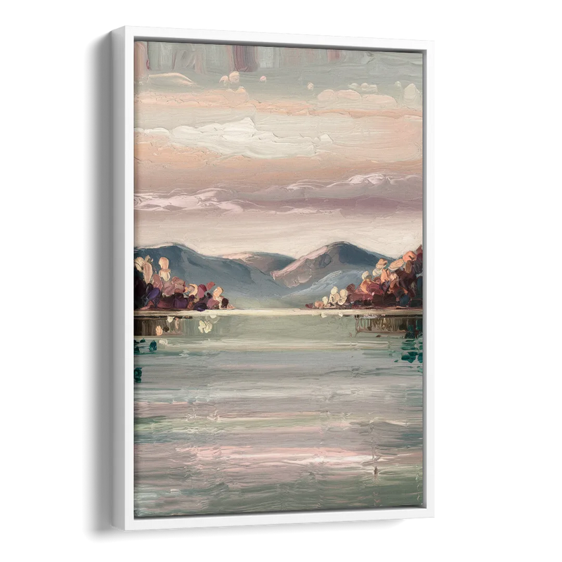 Burlington Lake Champlain Serenity Side - White Canvas Wall Art