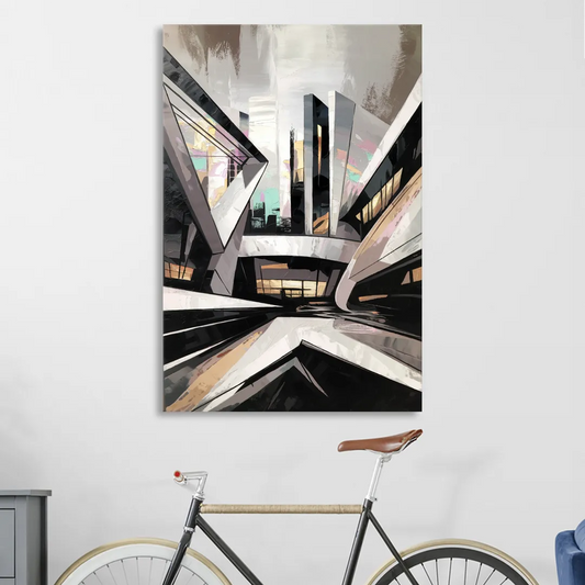 Burlington Modern Architecture Living Room - Canvas Wall Art