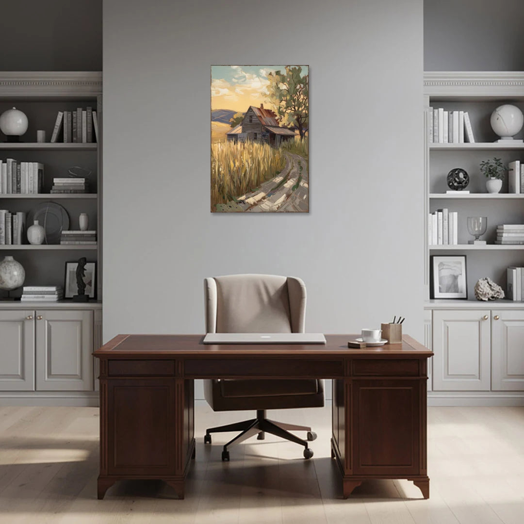 Burlington Rustic Charm - Canvas Wall Art - Office - 24x36