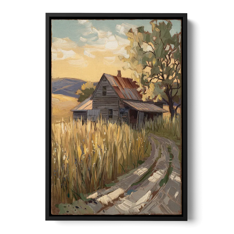Burlington Rustic Charm Front - Black Canvas Wall Art