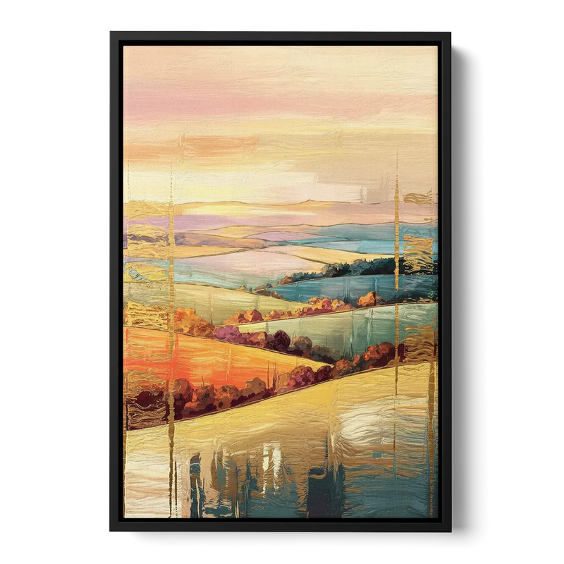 Burlington Scenic Horizons Front - Black Canvas Wall Art