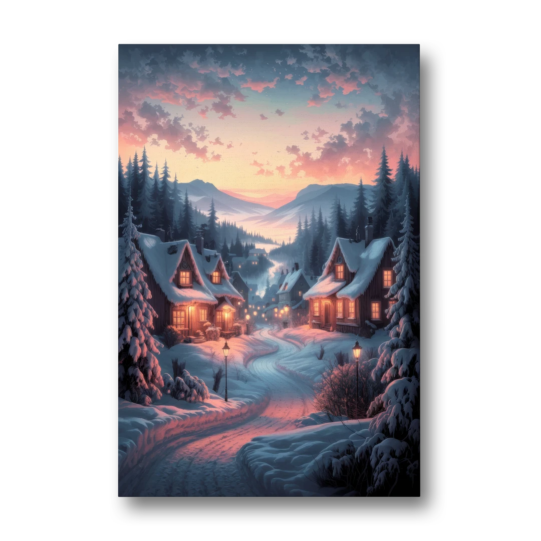 Burlington Snowy Winter Scenes - Canvas Wall Art - Front