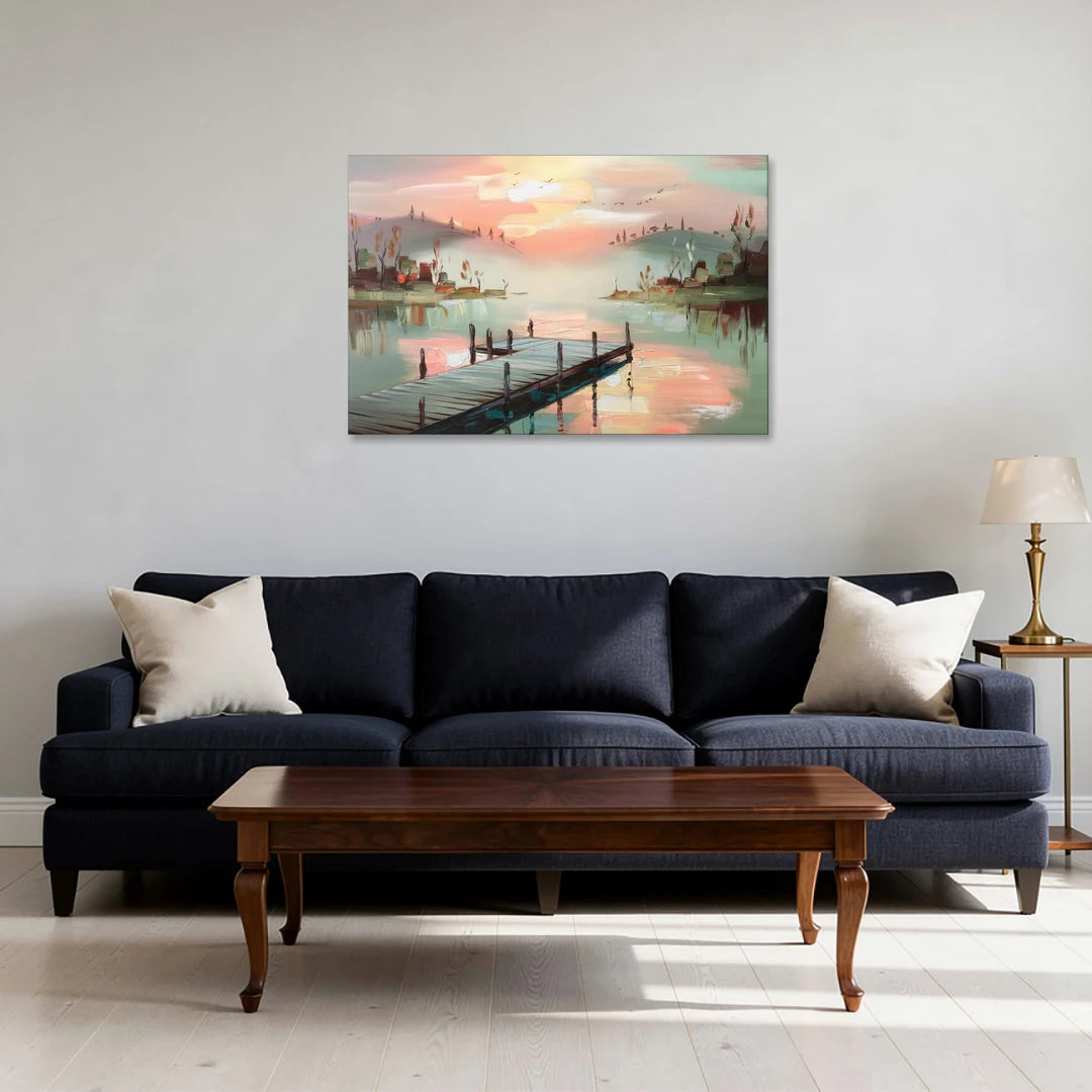 Burlington Waterfront Views - Canvas Wall Art - Sofa - 36x24