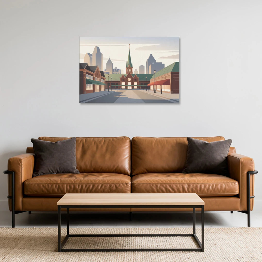 ByWard Market Charm - Canvas Wall Art - Sofa - 36x24