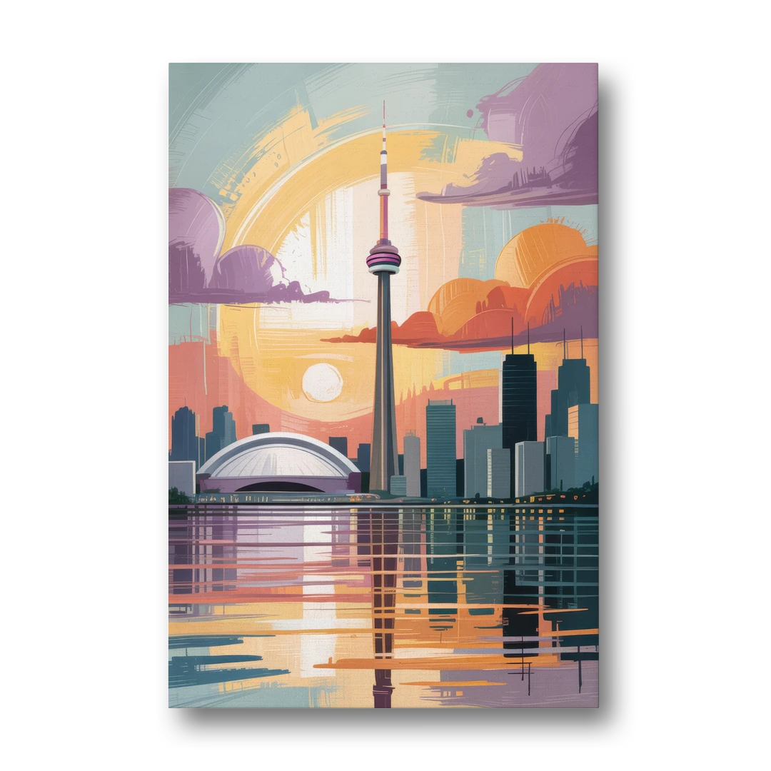 CN Tower Sunset - Canvas Wall Art - Front