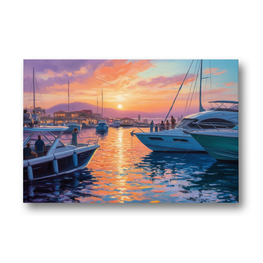 Cabo Marina Sunset - Canvas Wall Art - Front