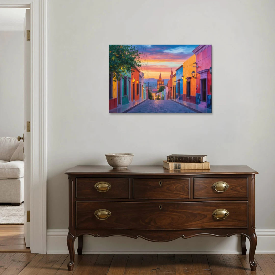 Calle Aldama Sunset - Canvas Wall Art - Coffee Table - 36x24