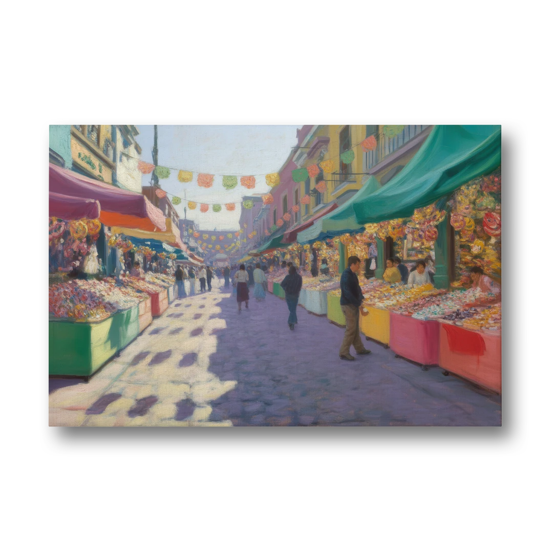 Calle de los Dulces - Canvas Wall Art - Front