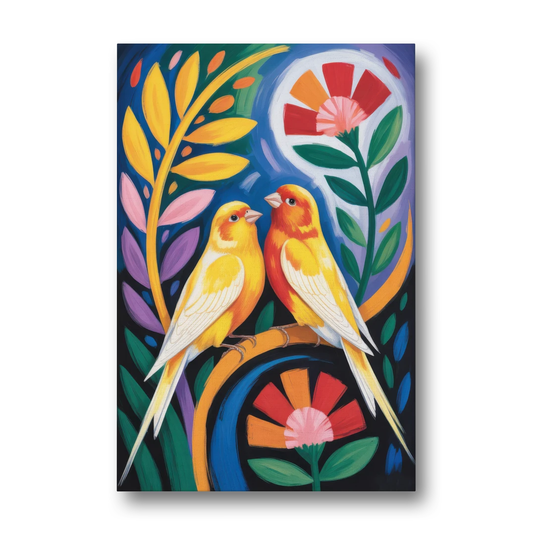 Calm Canary Chirp - Canvas Wall Art - Front
