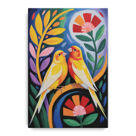 Calm Canary Chirp - Canvas Wall Art