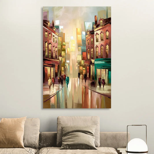 Camden Downtown Streetscape Living Room - Canvas Wall Art