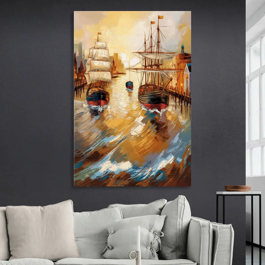 Camden Historic Waterfront Living Room - Canvas Wall Art