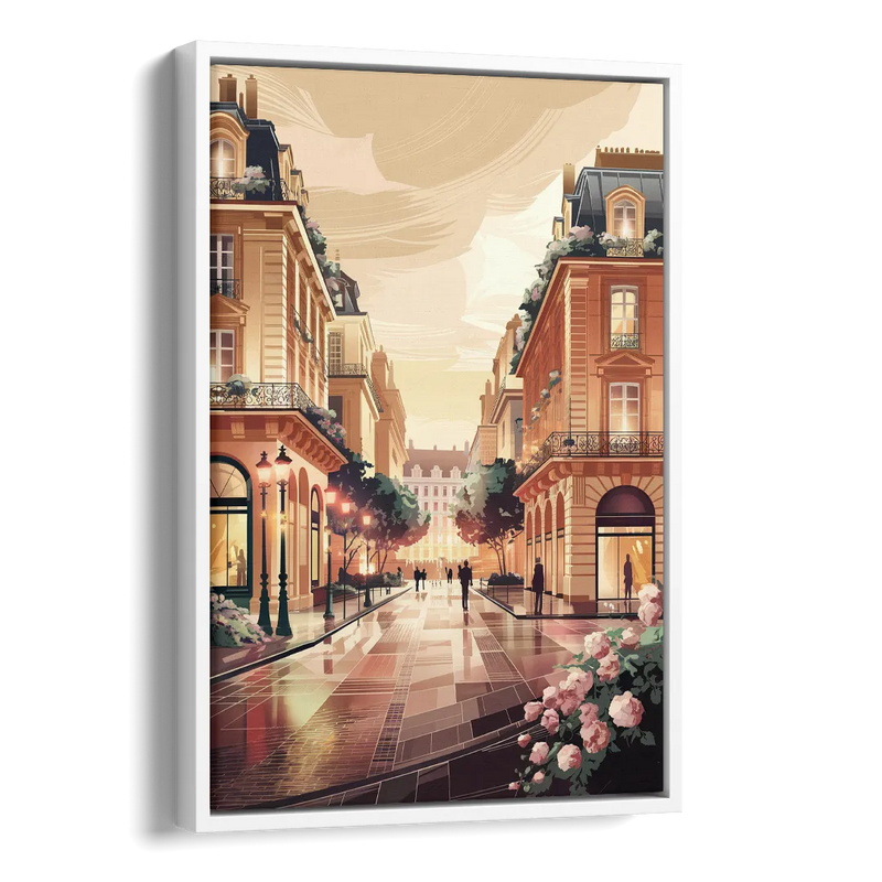 Camden Urban Charm Cityscape Side - White Canvas Wall Art