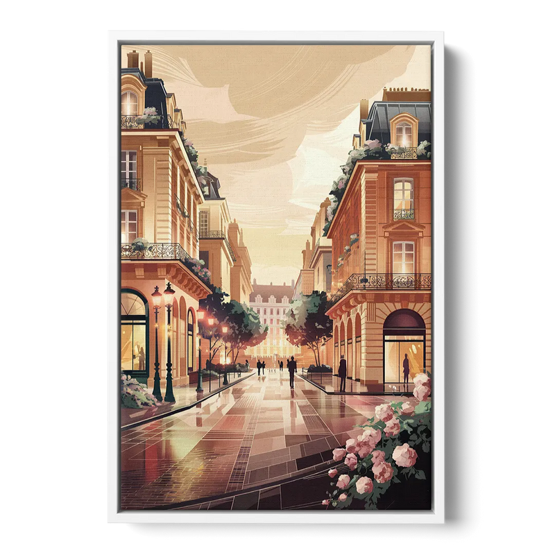 Camden Urban Charm Cityscape Front - White Canvas Wall Art