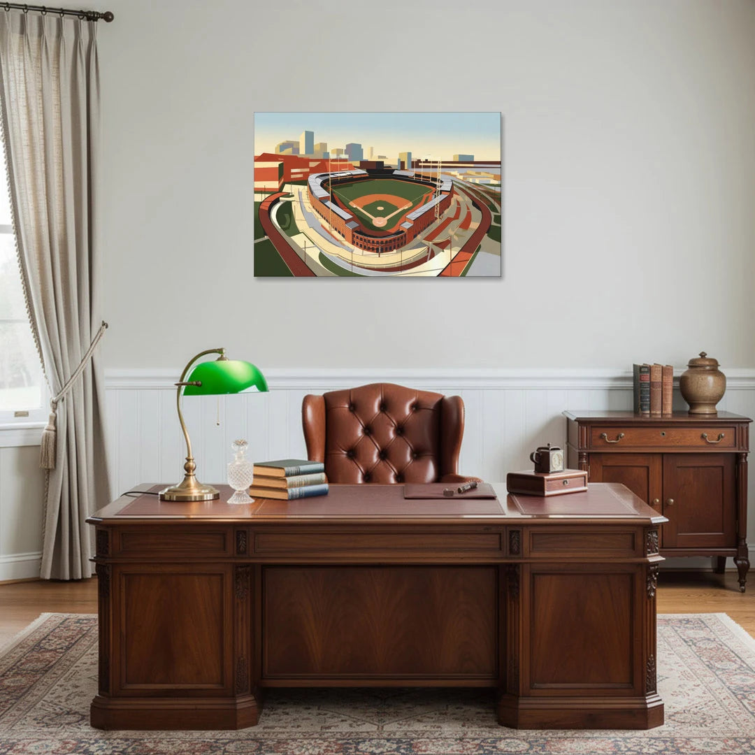 Camden Yards Baseball Stadium - Canvas Wall Art - Office - 36x24