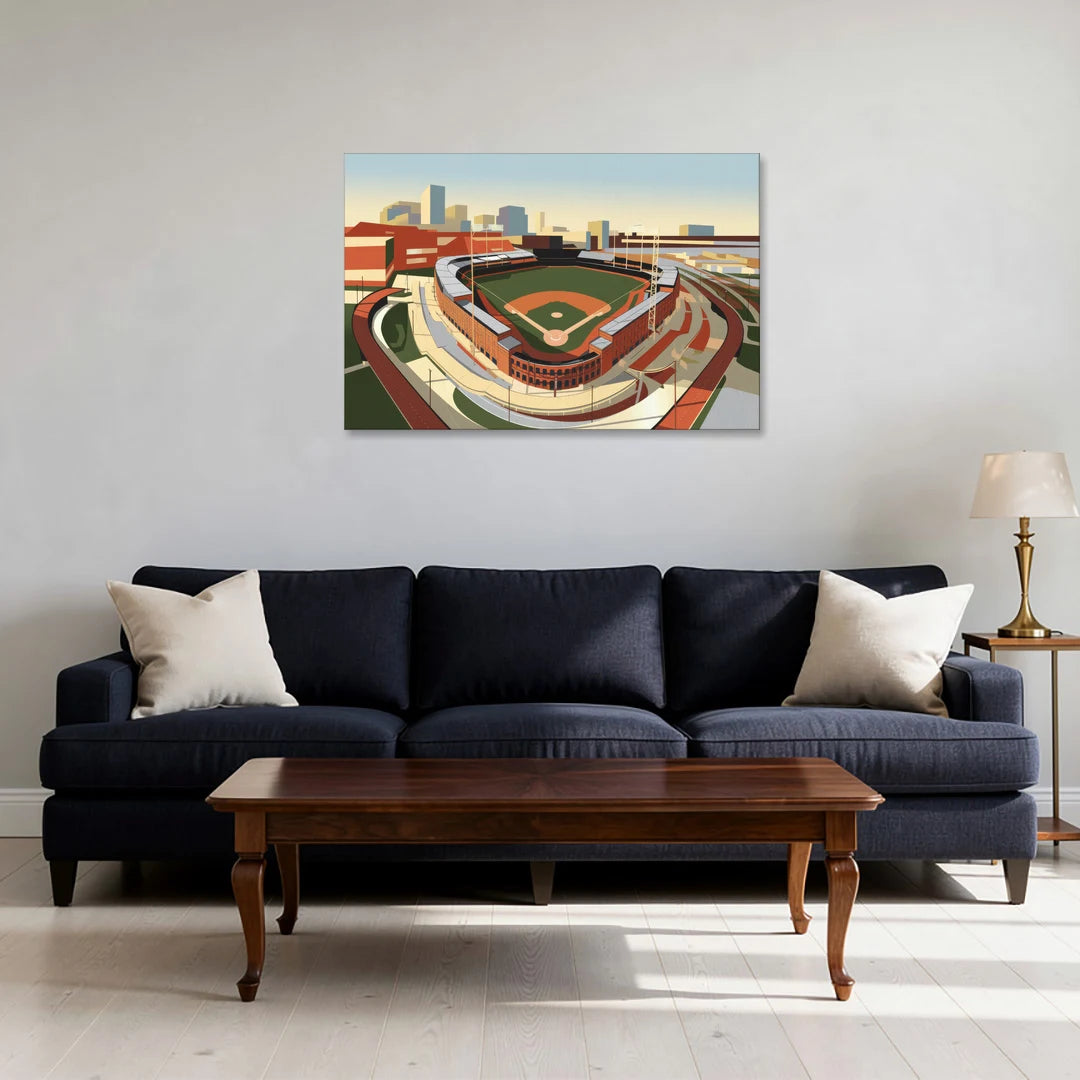Camden Yards Baseball Stadium - Canvas Wall Art - Sofa - 36x24