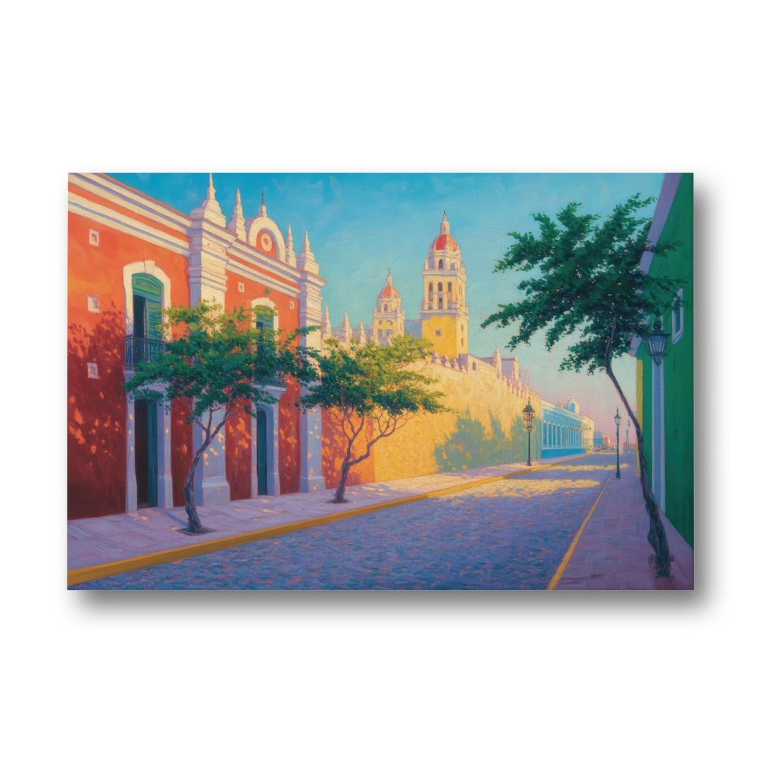 Campeche Walled City - Canvas Wall Art - Front