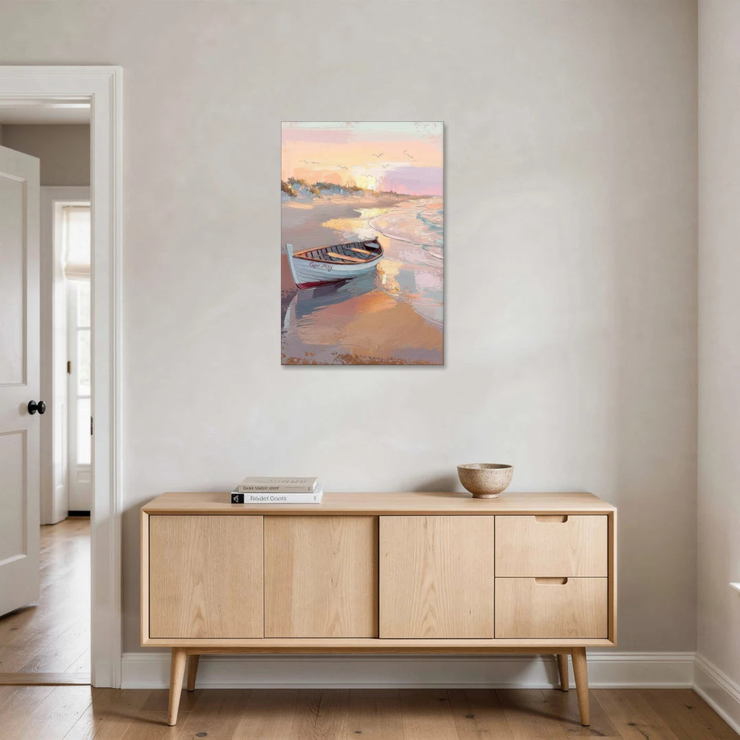 Cape May Beach Sunrise - Canvas Wall Art - Coffee Table - 24x36
