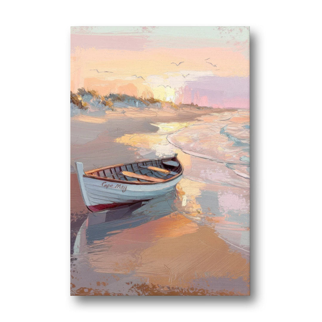 Cape May Beach Sunrise - Canvas Wall Art - Front