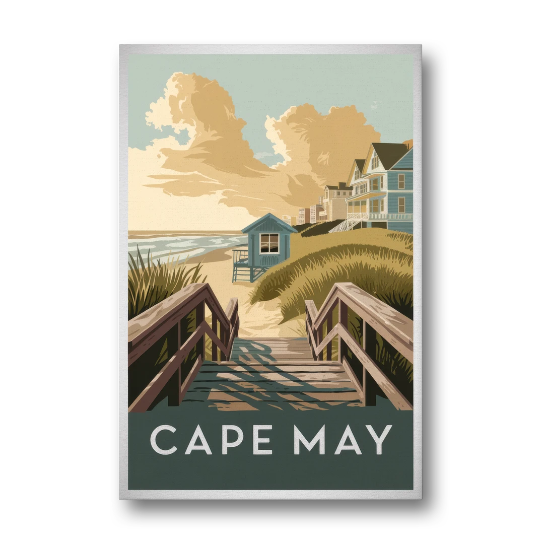 Cape May Boardwalk Views - Canvas Wall Art - Front
