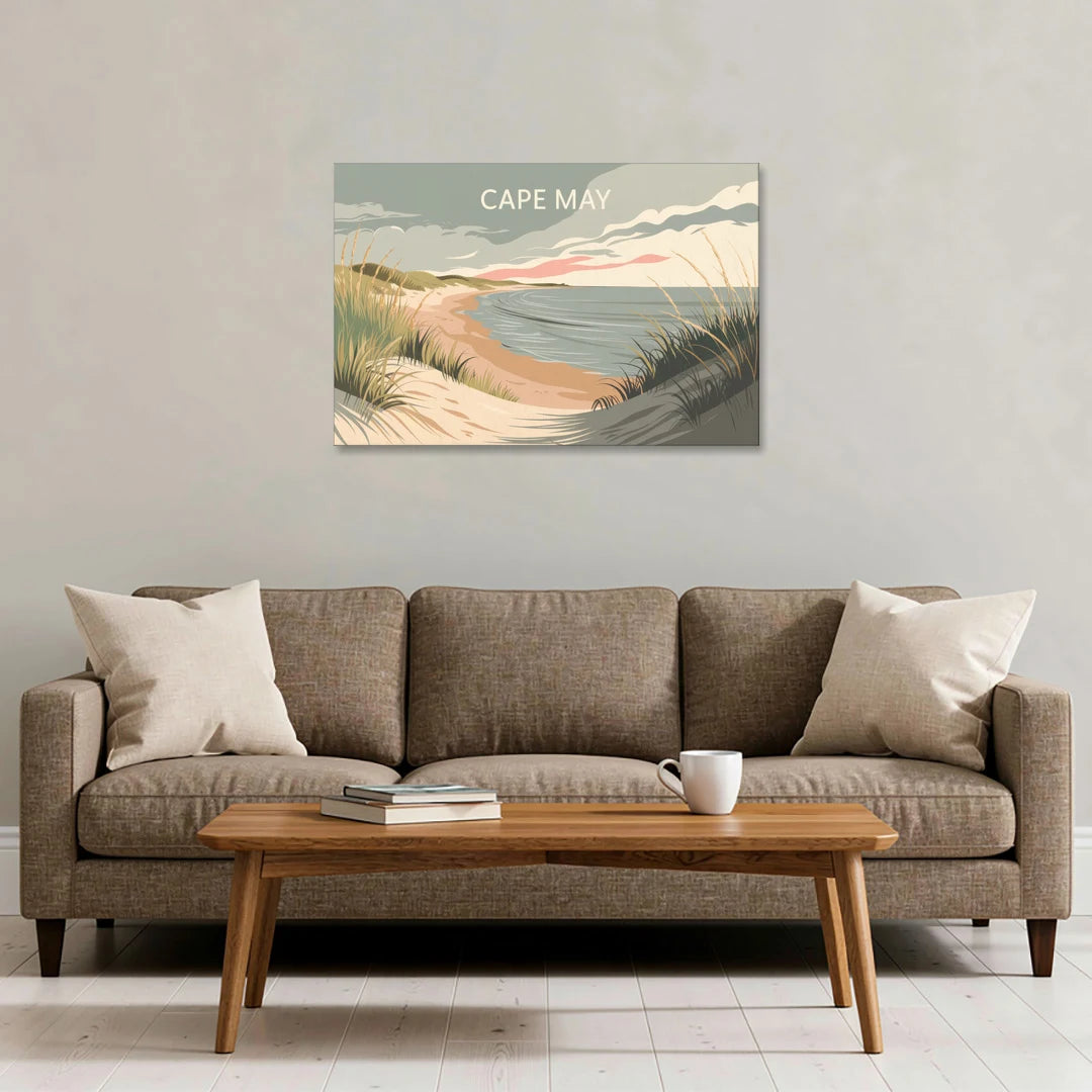 Cape May Ocean Breeze - Canvas Wall Art - Sofa - 36x24