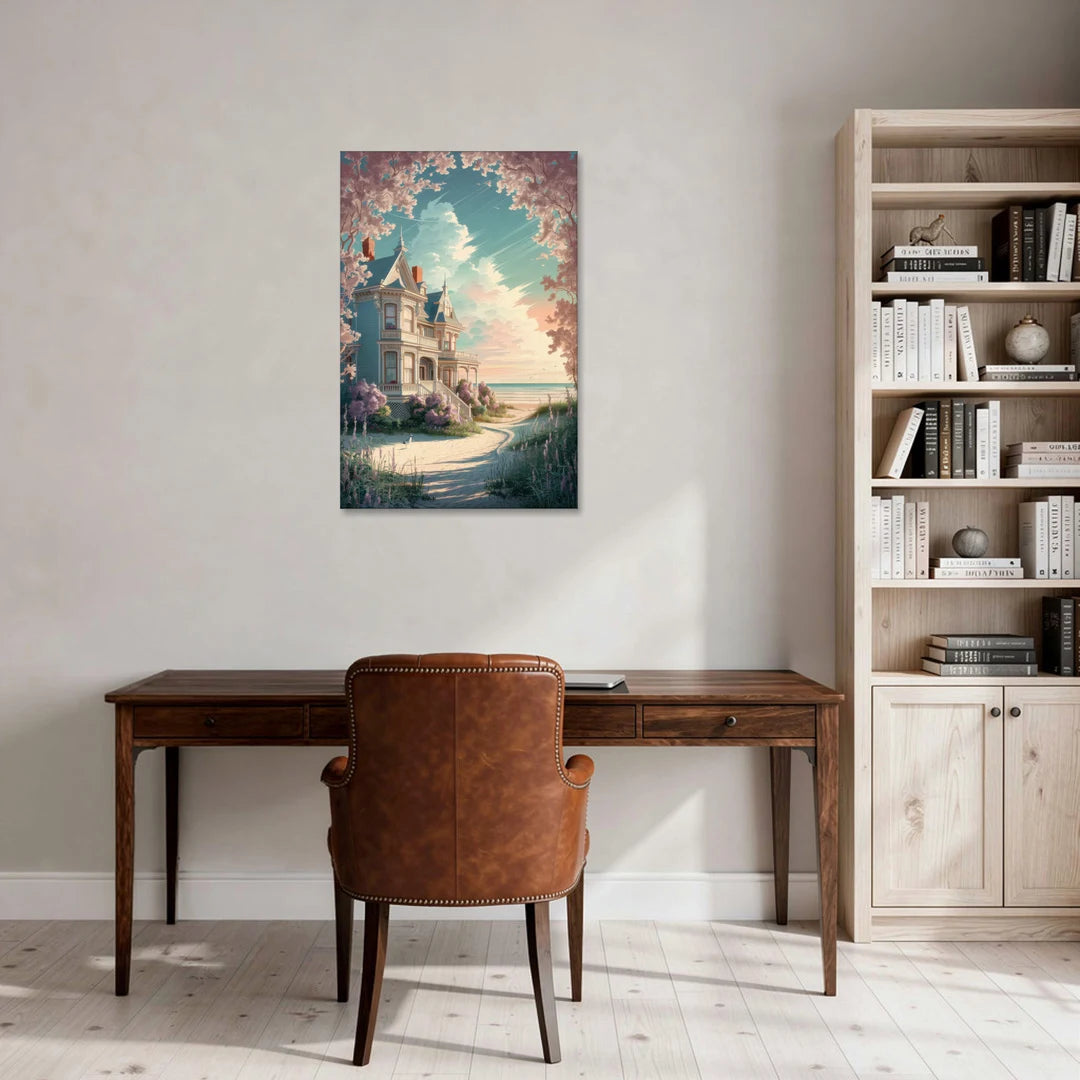 Cape May Victorian Charm - Canvas Wall Art - Office - 24x36