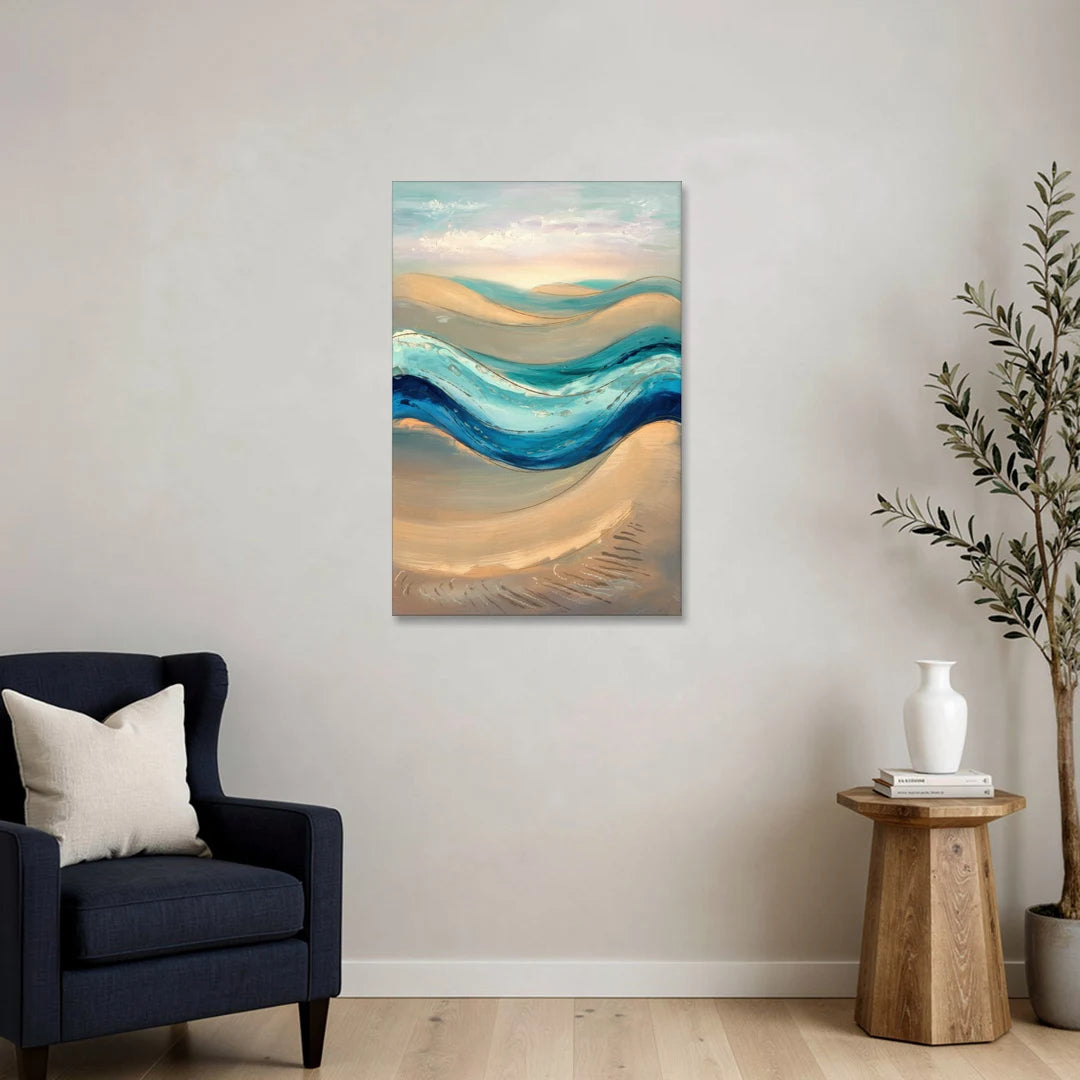 Cape May Waves and Dunes - Canvas Wall Art - Sofa - 24x36