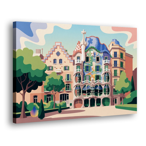 Casa Batllo Whimsy - Canvas Wall Art