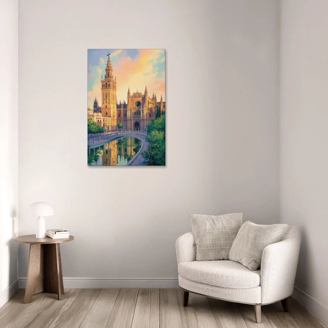 Cathedral Charm - Canvas Wall Art - Sofa - 24x36