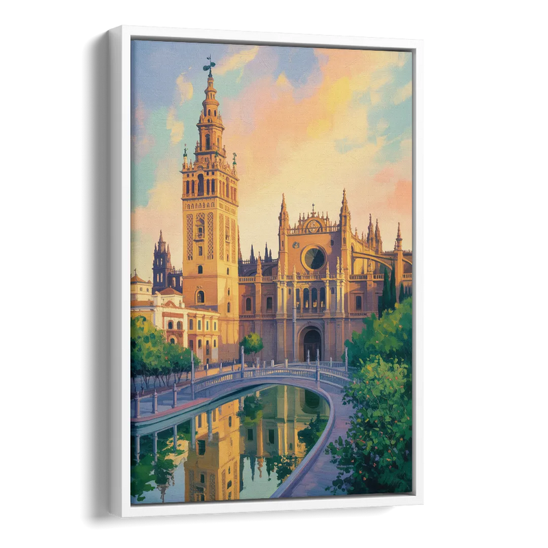 Cathedral Charm Side - White Canvas Wall Art