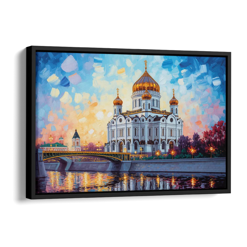 Cathedral of Christ Light Side - Black Canvas Wall Art