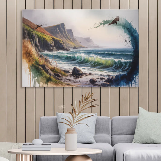 Celtic Coastline Living Room - Canvas Wall Art