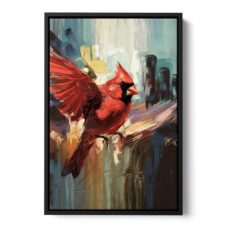 Chandler Cardinals Fan Art Front - Black Canvas Wall Art
